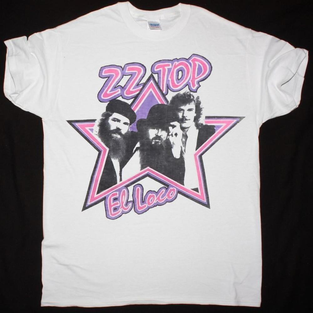 Zz Top El Loco Tour 1982 New White T Shirt